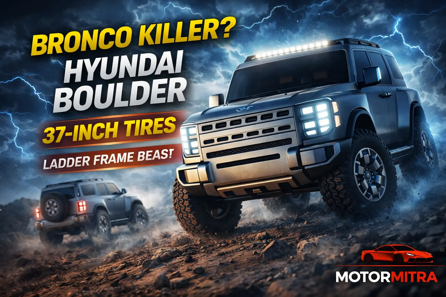 Bronco Killer? Hyundai Boulder Concept Debuts with 37-inch Tires & Ladder Frame Base!