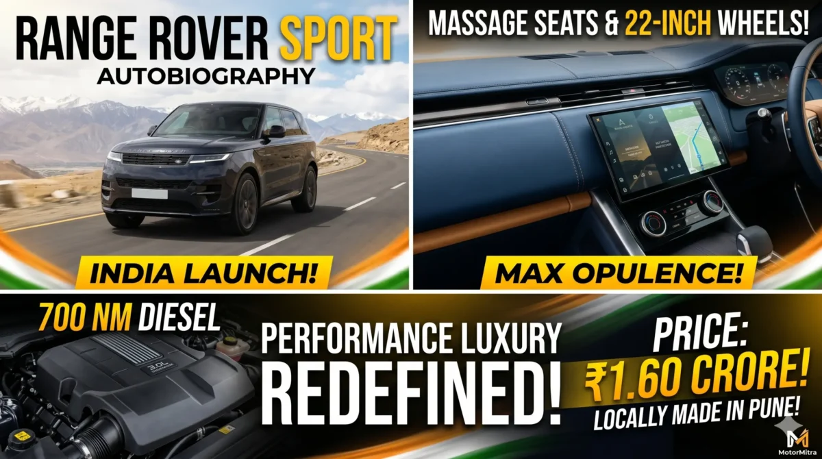 The King of Luxury! Range Rover Sport Autobiography Launched in India at ₹1.60 Crore.