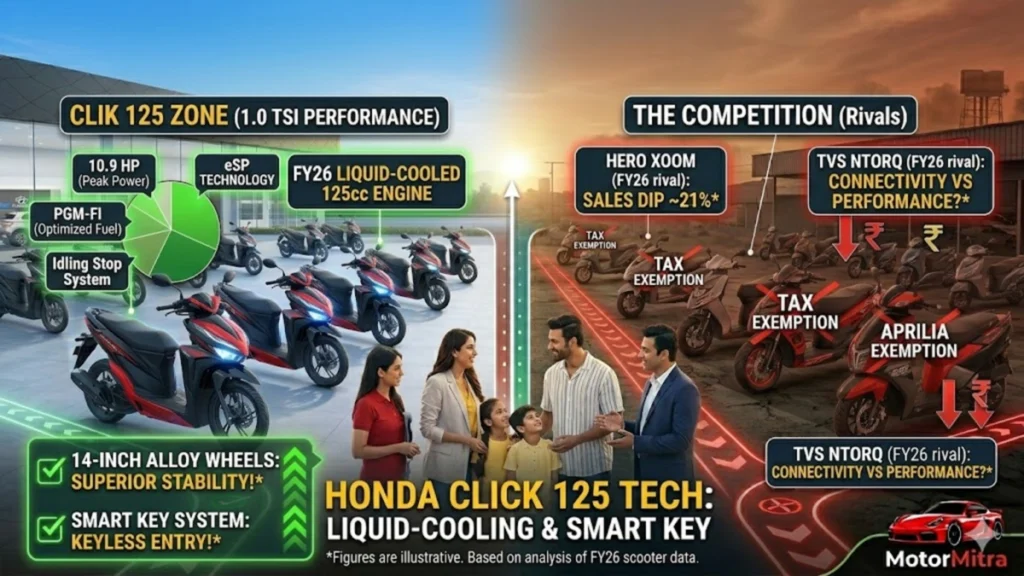 Honda's Smart Move! Click 125 Patented in India with 14-inch Wheels—Is the Activa Reign Coming to an End?
