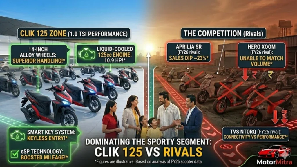 Honda's Smart Move! Click 125 Patented in India with 14-inch Wheels—Is the Activa Reign Coming to an End?