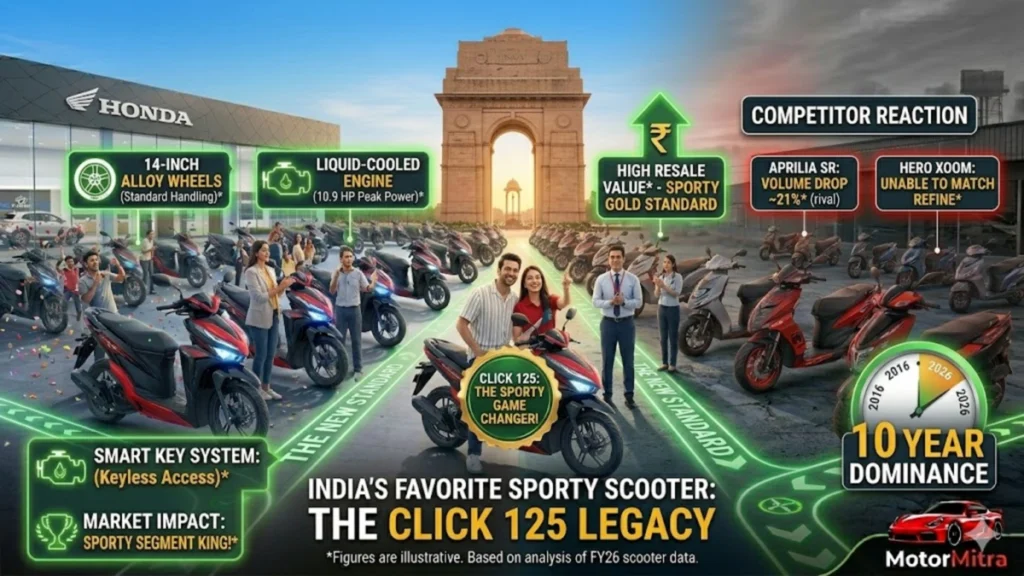 Honda's Smart Move! Click 125 Patented in India with 14-inch Wheels—Is the Activa Reign Coming to an End?