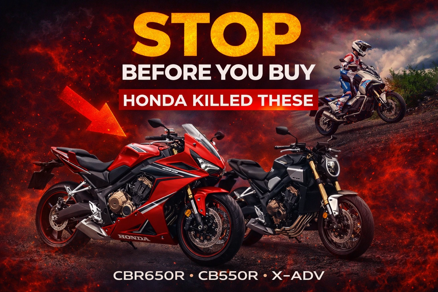 Honda discontinued CBR650R CB650R X-ADV