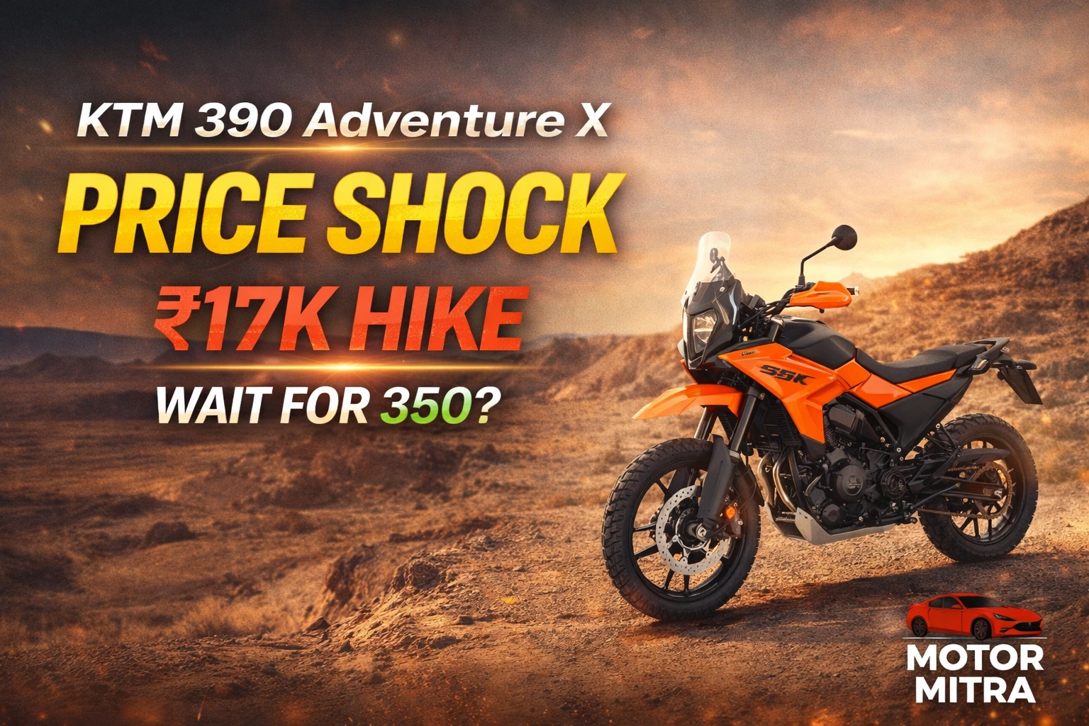 KTM 390 Adventure X Price Hike