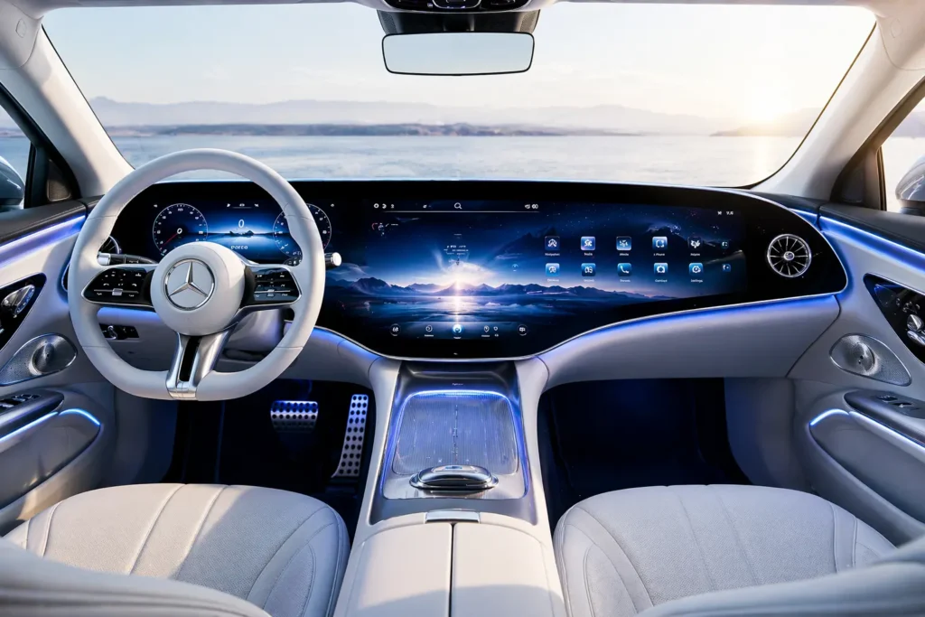 Mercedes C-Class EV Revealed With 39-Inch Hyperscreen & 162 Starry Roof Lights – Interior Feels Unreal