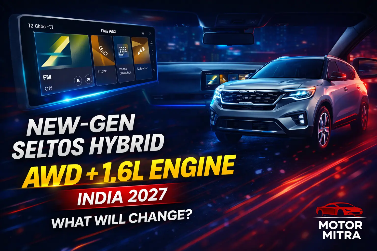 Big Surprise! New-Gen Kia Seltos Hybrid Debuts with AWD & 1.6L Engine: What India Will Get in 2027