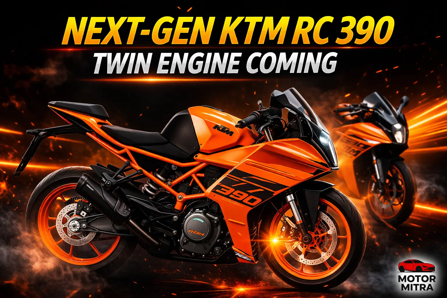 Next-Gen KTM RC 390 Twin-Cylinder Engine Expected by 2027 – Full Details