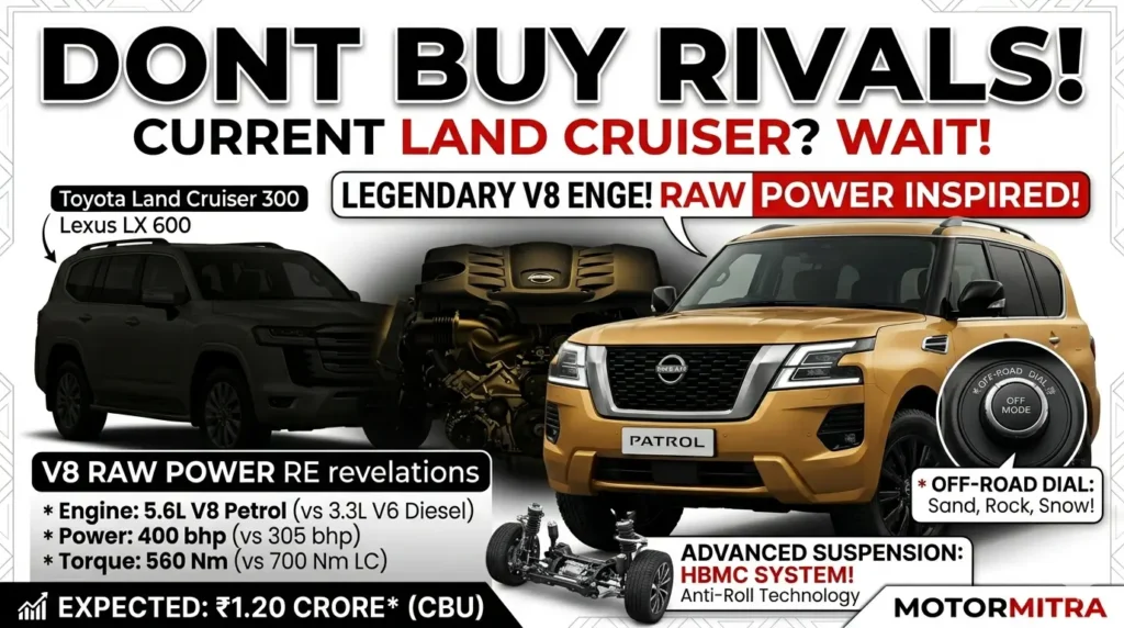 Nissan Patrol India Launch Confirmed – Land Cruiser Rival Could Change the SUV Game