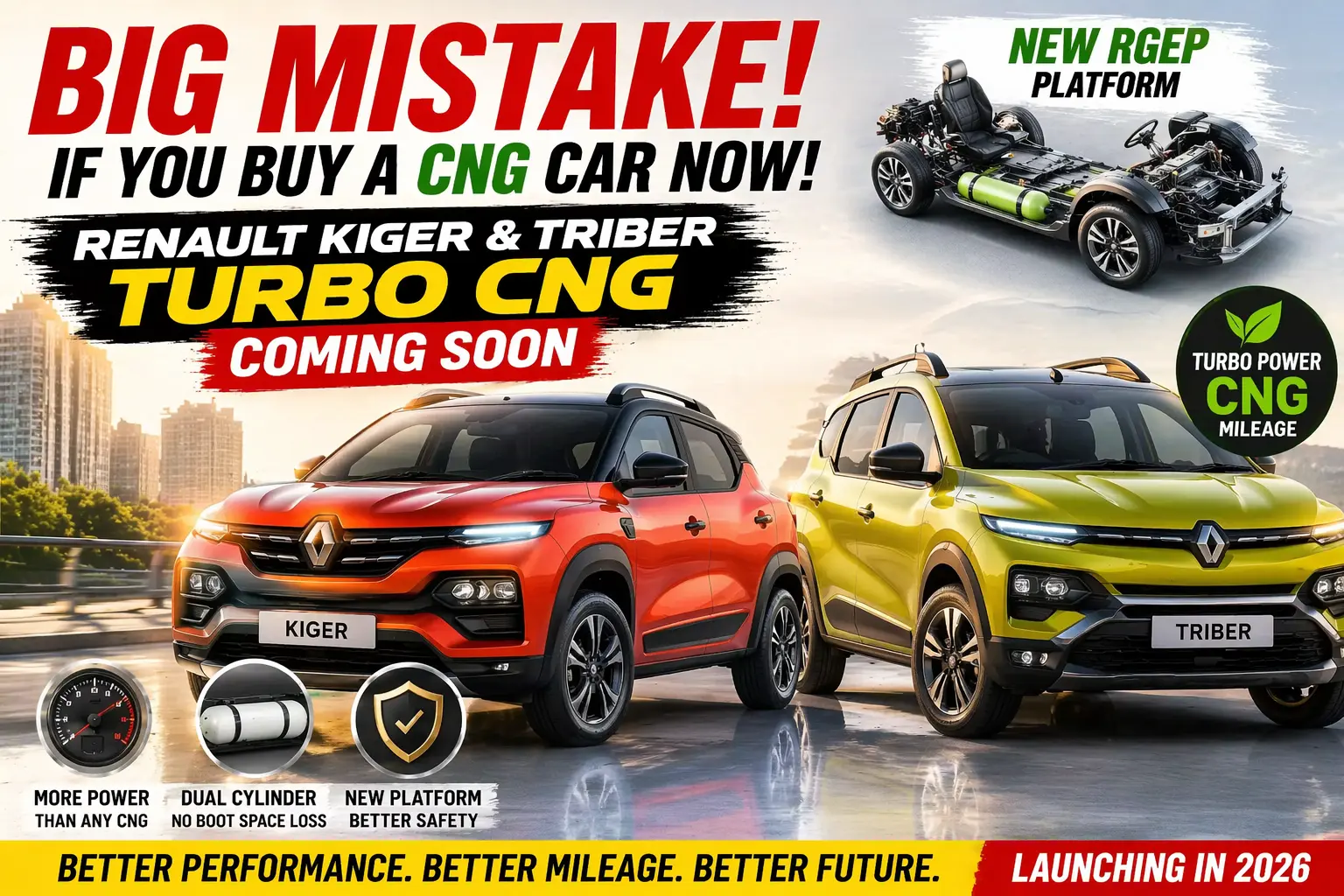 Renault Kiger & Triber Turbo CNG