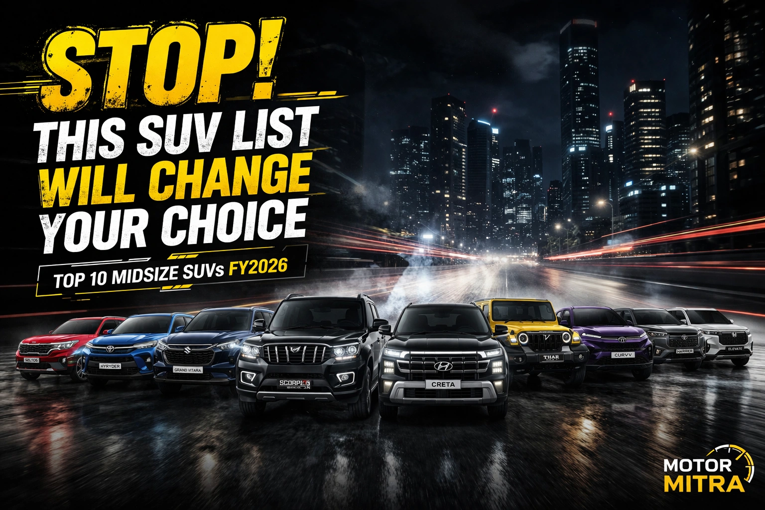 Top 10 Midsize SUVs FY2026