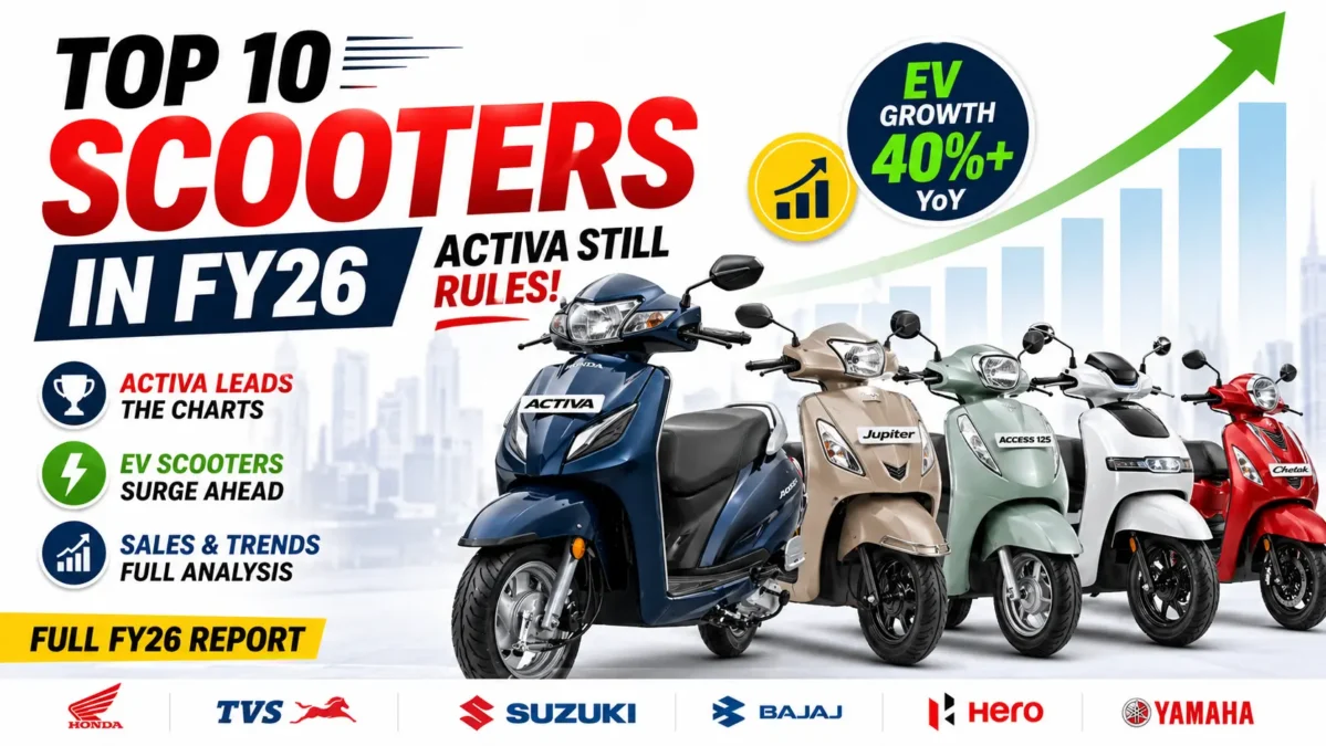 Top 10 Scooters FY26 – Activa to Yamaha