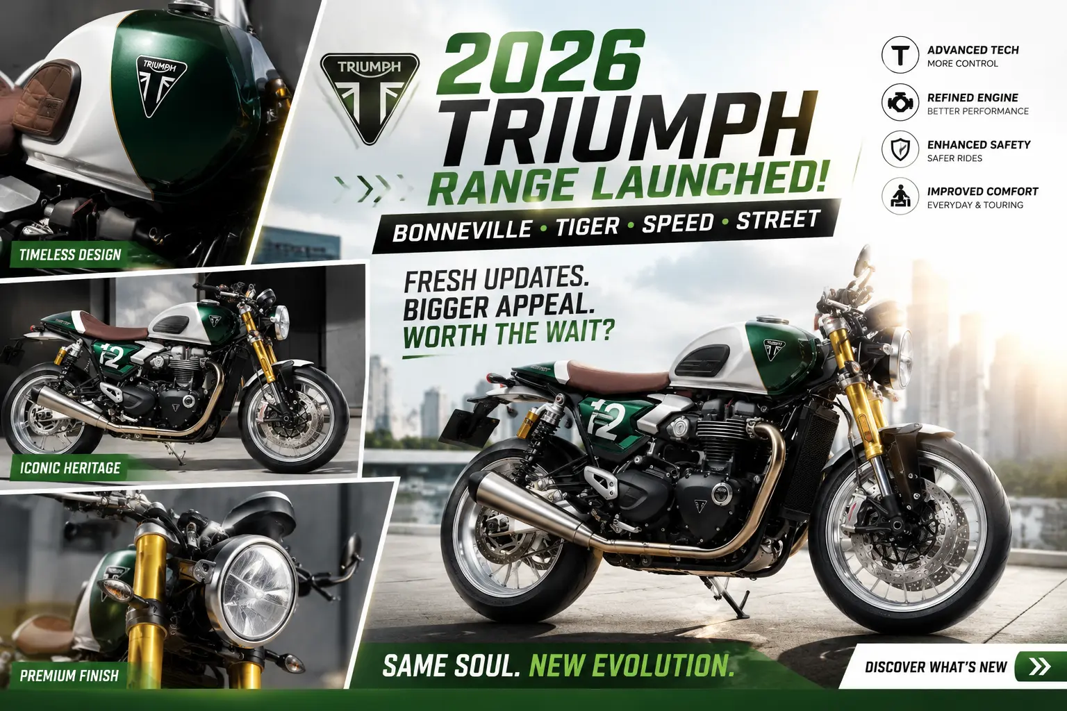 2026 Triumph Range Launched – Bonneville, Tiger & Speed