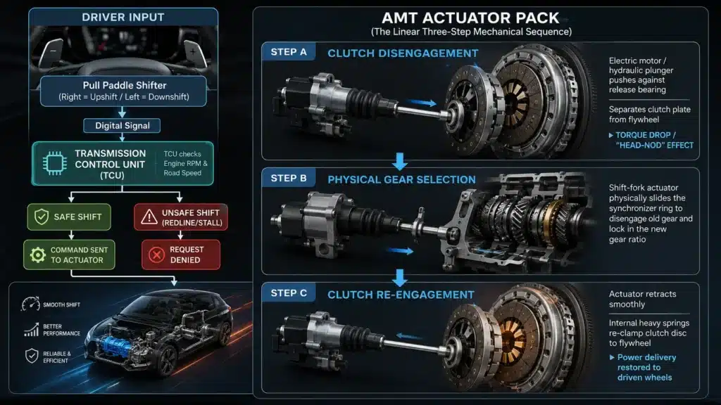 How Do Paddle Shifters Work on an AMT Gearbox? (Motormitra Guide)
