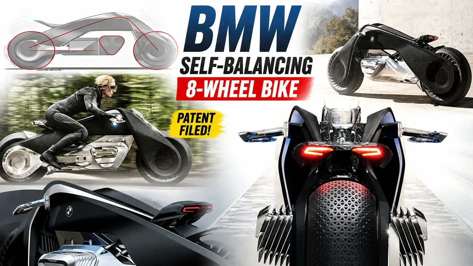 BMW Patents 8-Wheel Self-Balancing Bike