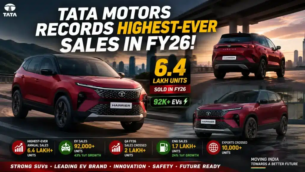 Tata Sells 6.4 Lakh Cars in FY26