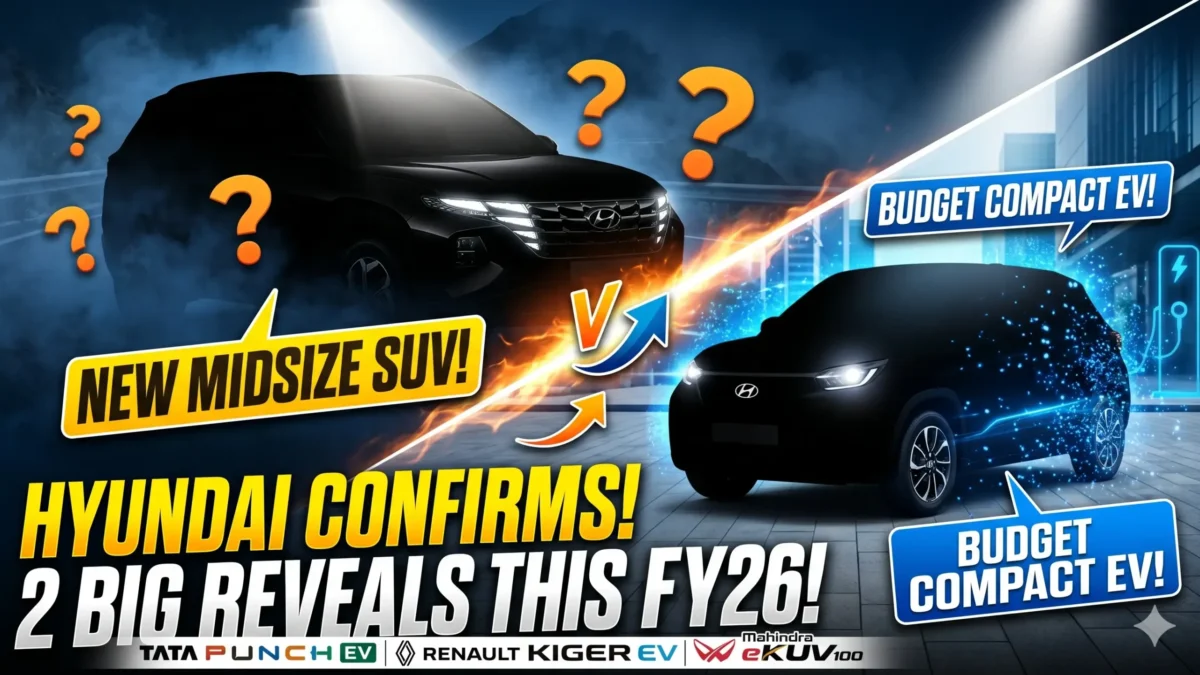 Hyundai Confirms Bold New Midsize SUV & Compact EV for FY2025-26 Launch!