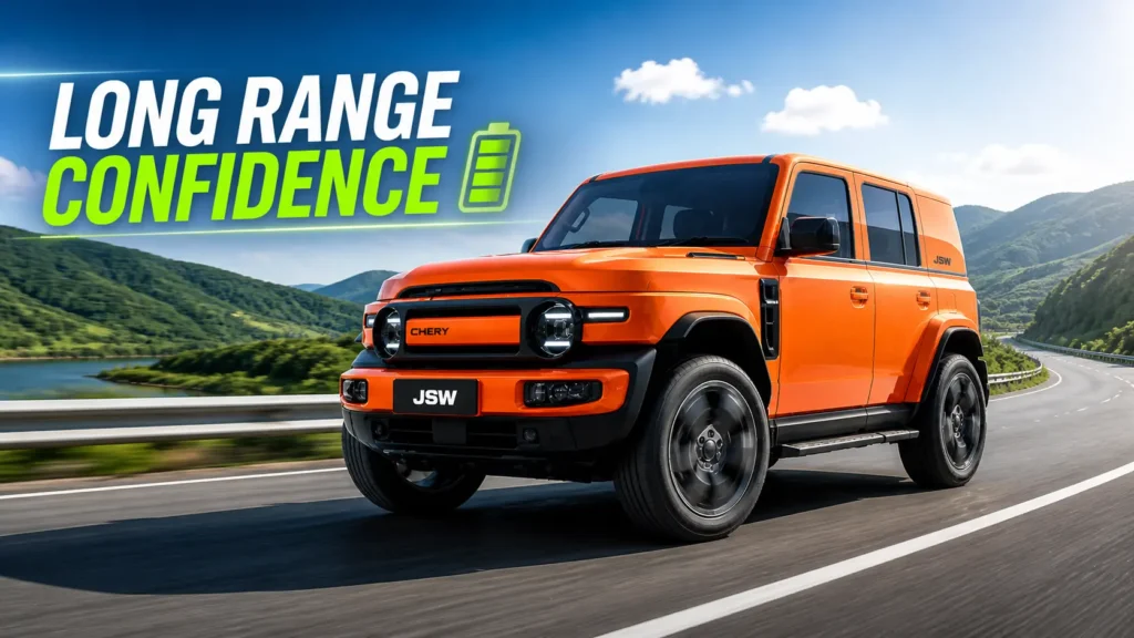 Big Leak! JSW Chery Electric SUV Spotted with 69.8 kWh Battery – Don’t Buy an EV Yet
