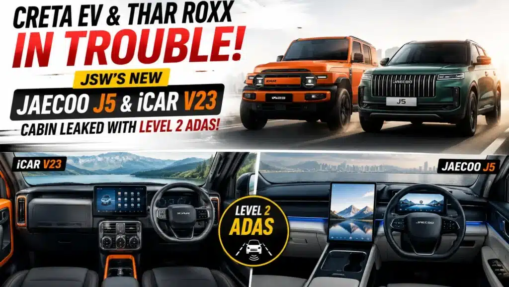 JSW’s New Jaecoo J5 & iCar V23 Cabin Leaked