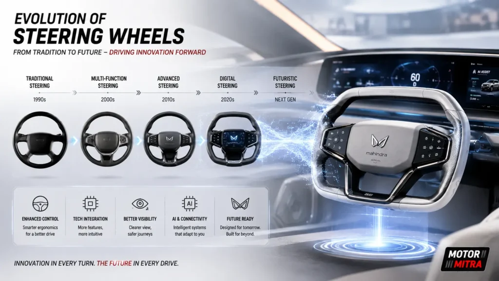 Mahindra’s Futuristic Rectangular Steering Leaked via New Patents