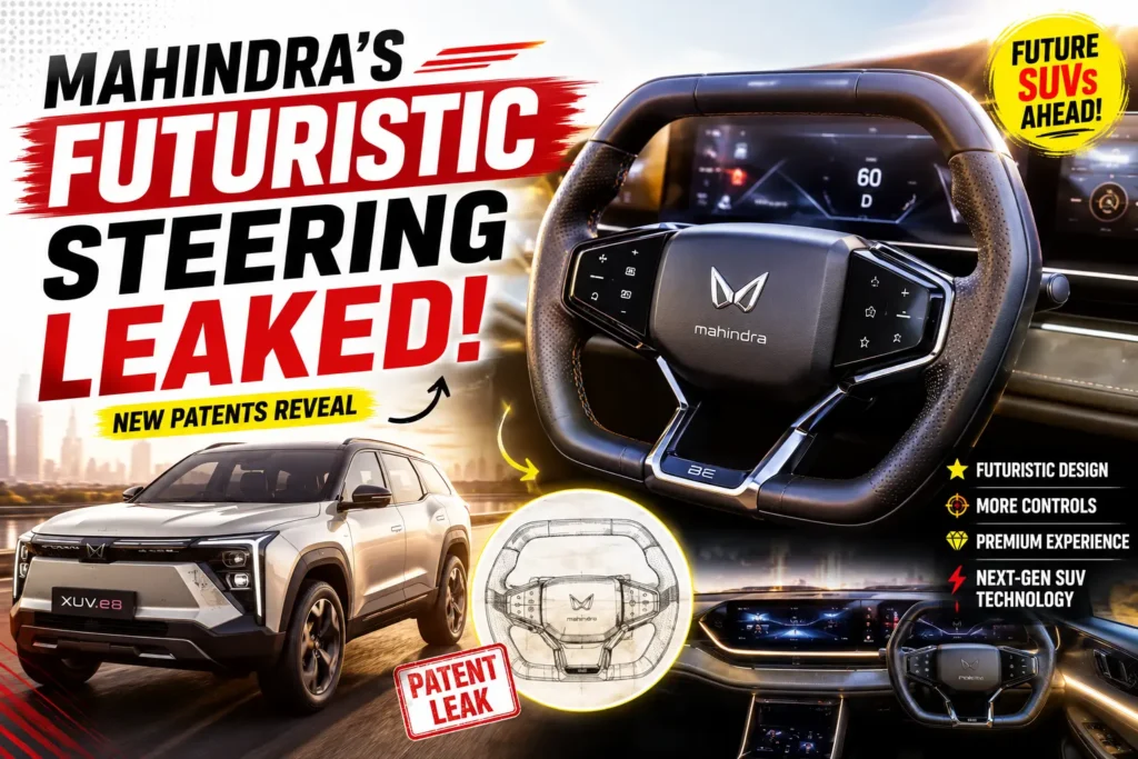 Mahindra Rectangular Steering Wheel Patent