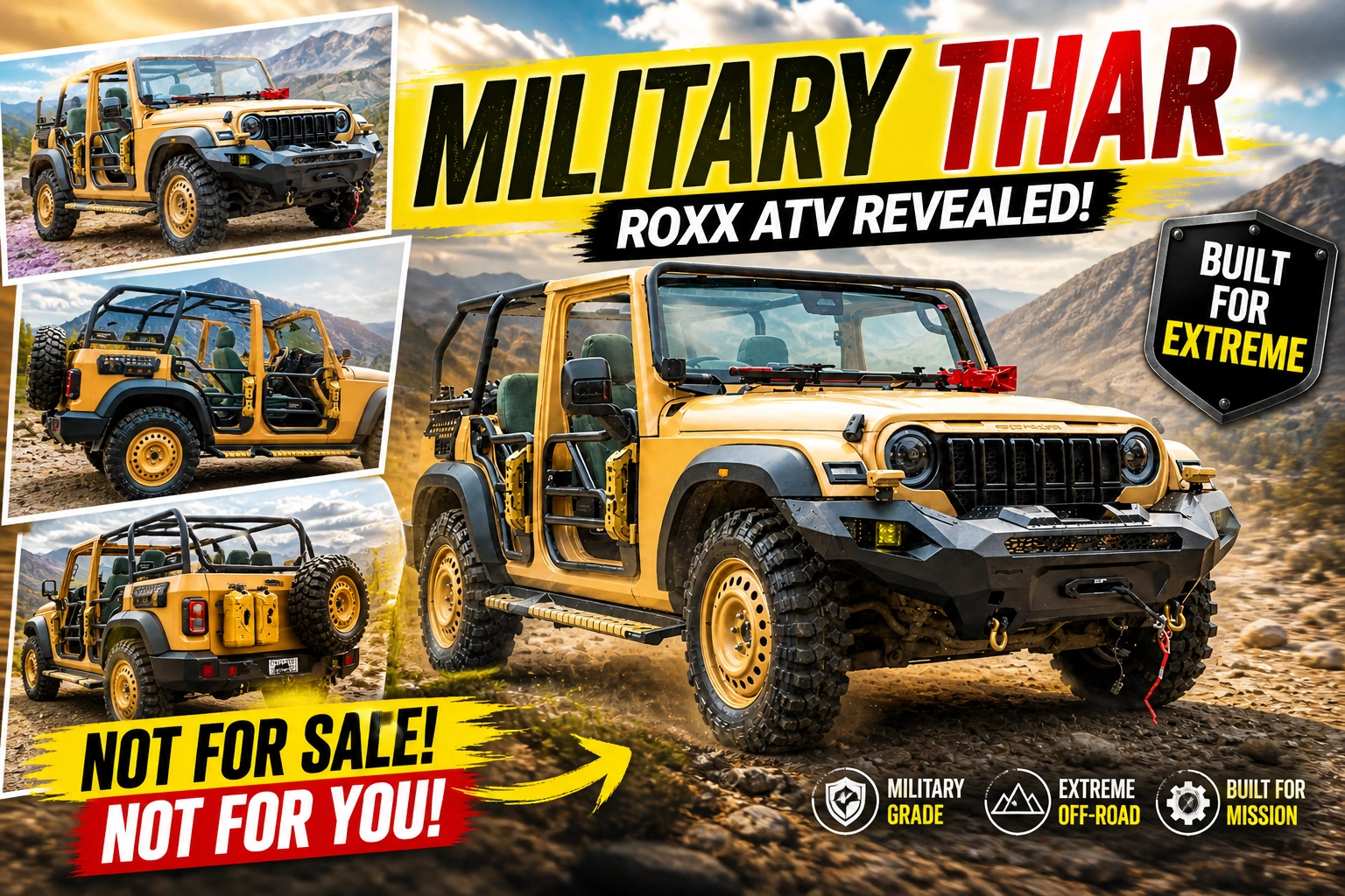 Mahindra Thar Roxx-based ATV