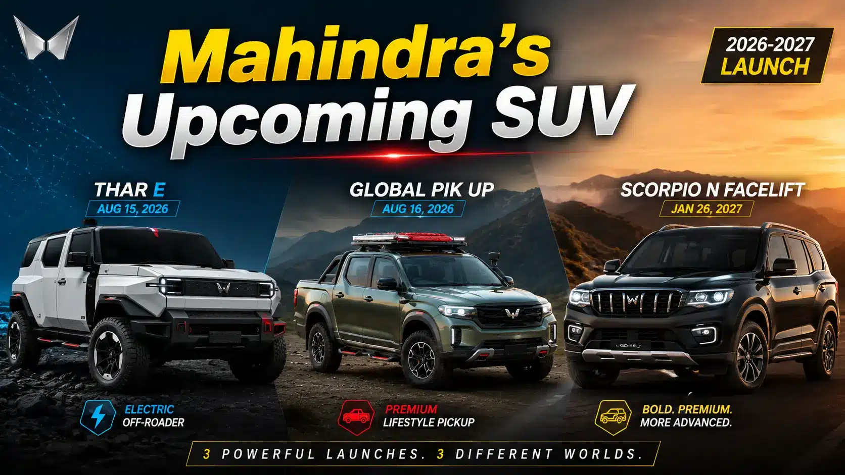 Mahindra’s Upcoming SUV Lineup Explained 2026: Thar E To Scorpio N Facelift