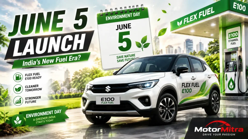 Maruti E100 Flex Fuel Launch On June 5 – India’s Next Big Fuel Shift May Already Be Starting