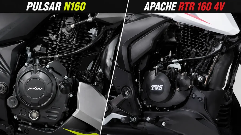 Pulsar N160 vs Apache RTR 160 4V Comparison: Price, Specs, Mileage