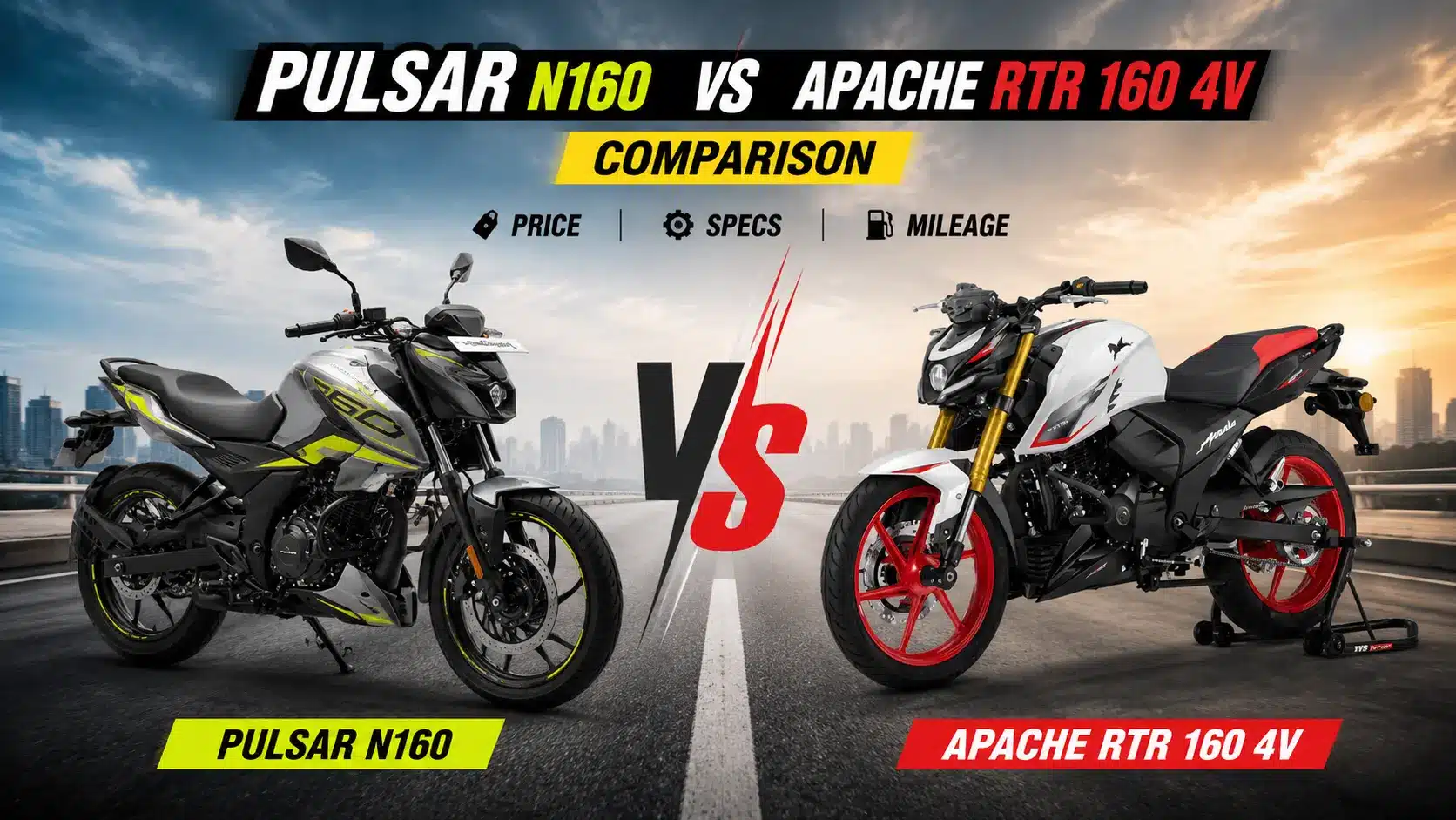 Pulsar N160 vs Apache RTR 160