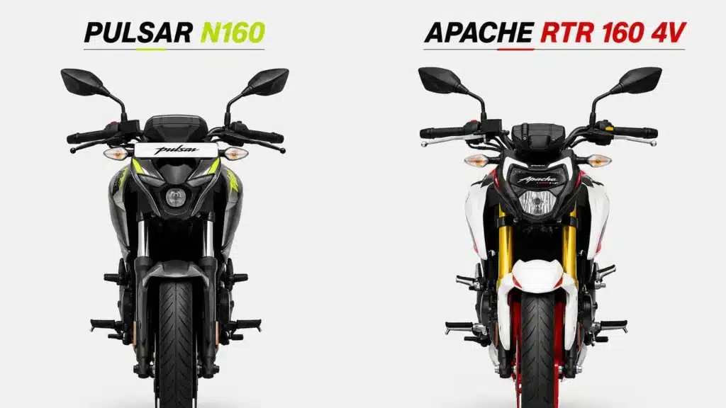 Pulsar N160 vs Apache RTR 160 4V Comparison: Price, Specs, Mileage