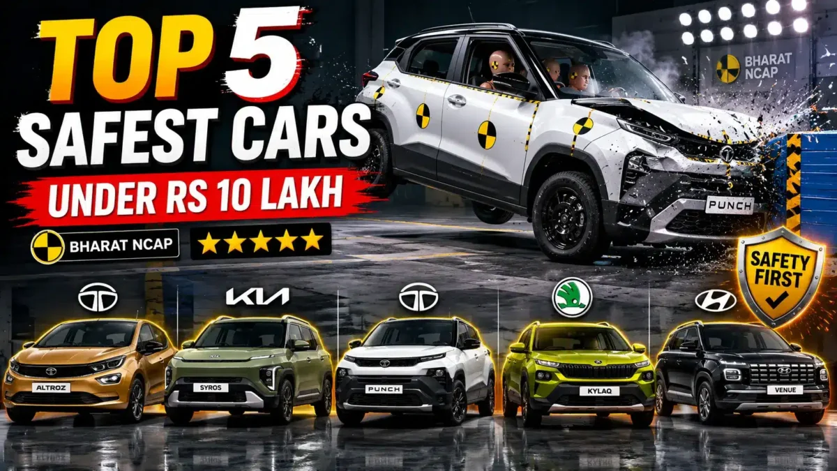 Top 5 Safest Cars Under Rs 10 Lakh In India