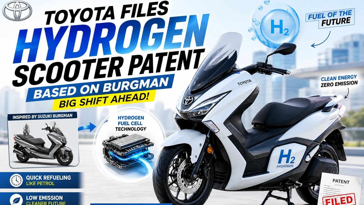 Toyota hydrogen scooter, burgman
