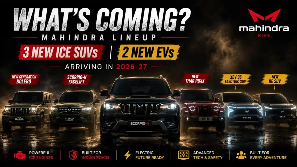 Upcoming Mahindra SUVs 2026-27 New Scorpio, Bolero & EVs Incoming
