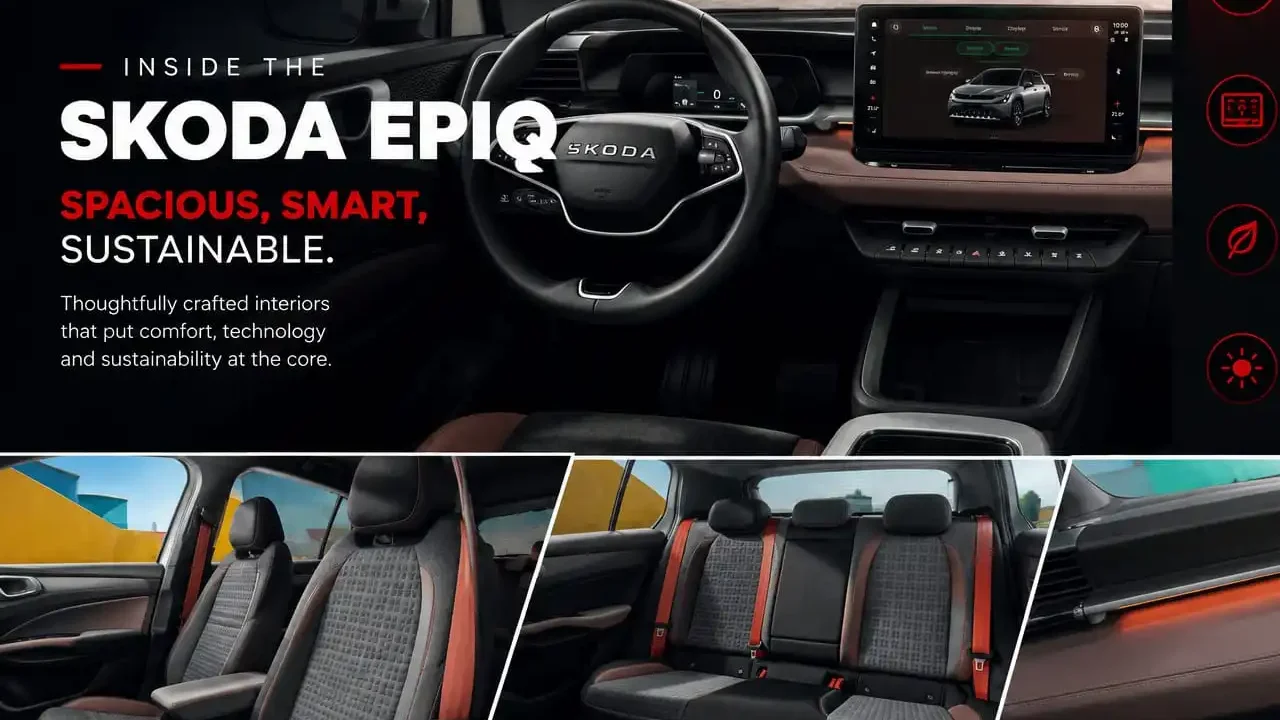 New Skoda Epiq EV Breaks Cover With Futuristic Design & 440 KM Range