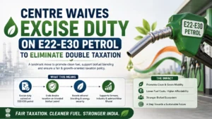 Centre Waives Excise Duty on E22-E30 Petrol to Eliminate Double Taxation
