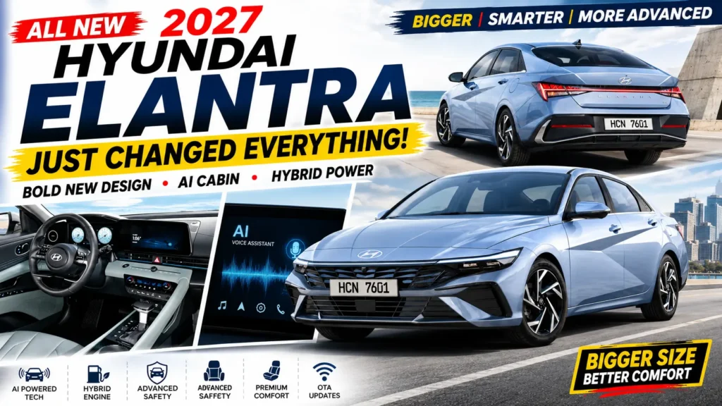 2027 Hyundai Elantra Just Changed Everything – Bold New Design, AI Cabin & Hybrid Power Revealed