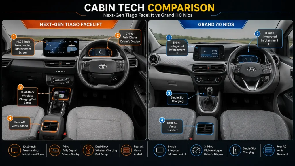 Next-Gen Tata Tiago vs Hyundai Grand i10 Nios