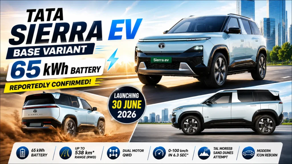 Tata Sierra EV Base Variant
