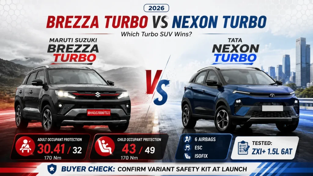 2026 Maruti Suzuki Brezza Turbo vs Tata Nexon Turbo