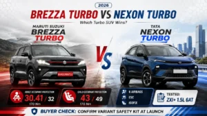 2026 Maruti Suzuki Brezza Turbo vs Tata Nexon Turbo