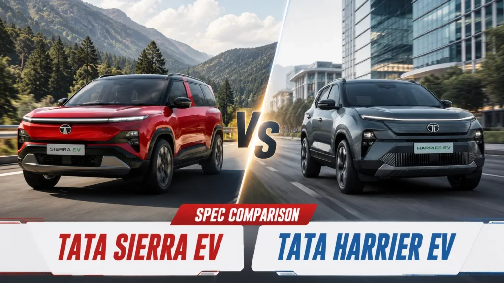 2026 Tata Sierra EV vs Harrier EV: Price, Range & Specs