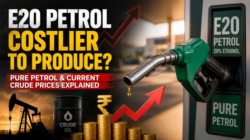 E20 Petrol Costlier Than Pure Petrol at Current Crude Prices
