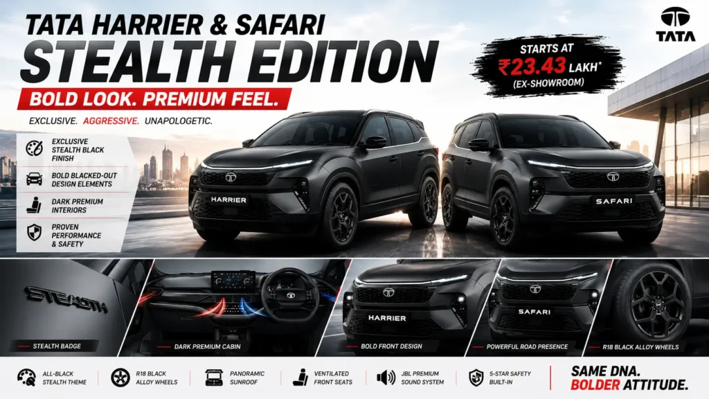 Harrier STEALTH Edition and Safari STEALTH Edition