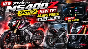 New Bajaj Pulsar NS400Z Spotted: New TFT, 40.6PS Power & Big Update!