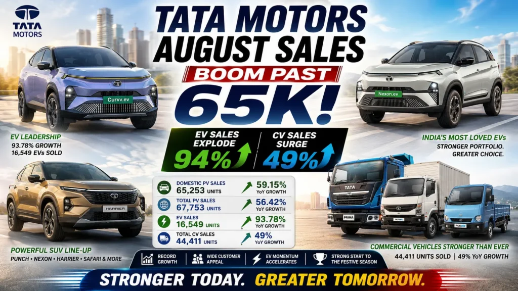 Tata Motors August 2026 Sales