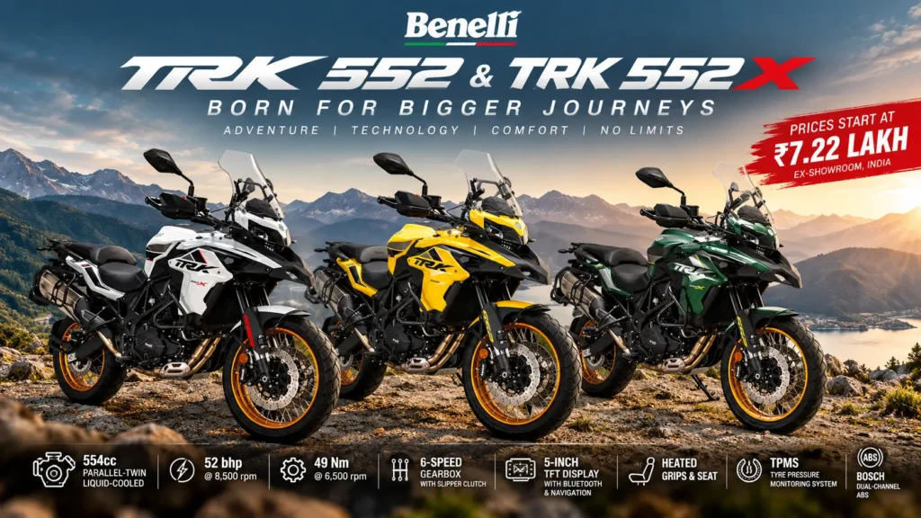 Benelli TRK 552 & TRK 552X Launched in India